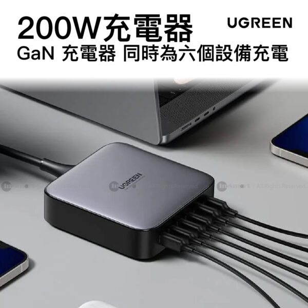 UGREEN Nexode 200W USB-C GaN 充電器