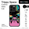 SOUL-CIAL Trippy Space Cosmic Alien Cat Case - Magsafe - Black