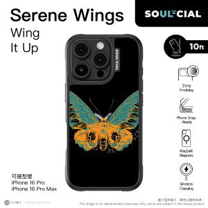 SOUL-CIAL Serene Wings Wing It Up Case - Magsafe - Black