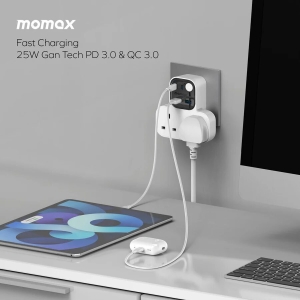 MOMAX 1-Charge Work Flow USB  2口T型插座 8211 US17UKW