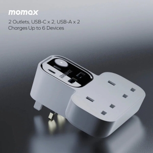 MOMAX 1-Charge Work Flow USB  2口T型插座 8211 US17UKW