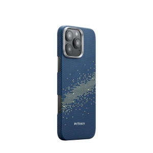 Pitaka 觸感編織保護殼 8211 芳綸纖維銀河系配色 8211 iPhone 16 Pro 適用