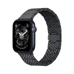 Pitaka 碳纖維手錶帶 8211 碳纖維黑色 適用於 Apple Watch Series 9-1 SE and Ultra 2Ultra
