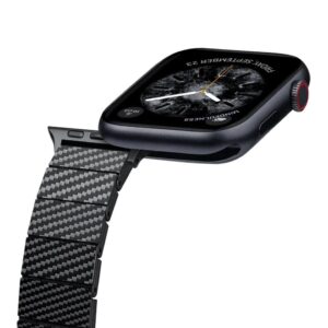 Pitaka 碳纖維手錶帶 8211 碳纖維黑色 適用於 Apple Watch Series 9-1 SE and Ultra 2Ultra