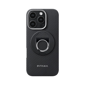 Pitaka 超薄手機殼 配 芳綸纖維手機環 套裝 8211 芳綸纖維黑色 8211 iPhone 16 Pro Max 適用