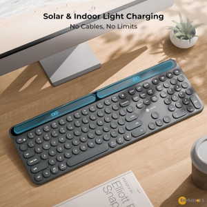 iClever IC-BK60 光能藍牙無線鍵盤 全尺寸設計 靜音  Mac Windows iOS Android 手提電腦