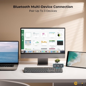 iClever IC-BK60 光能藍牙無線鍵盤 全尺寸設計 靜音  Mac Windows iOS Android 手提電腦