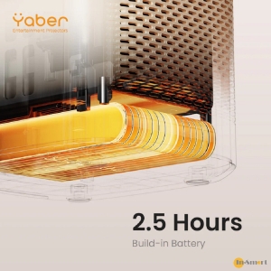 Yaber T2 PLUS 隨身室內室外投影機 支援 4K 影像 內置充電電池 JBL 認証 16W 立體聲揚聲器 杜比音訊支援 450 ANSI 流明 原生 1080P Google TV