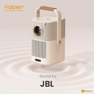 Yaber T2 PLUS 隨身室內室外投影機 支援 4K 影像 內置充電電池 JBL 認証 16W 立體聲揚聲器 杜比音訊支援 450 ANSI 流明 原生 1080P Google TV