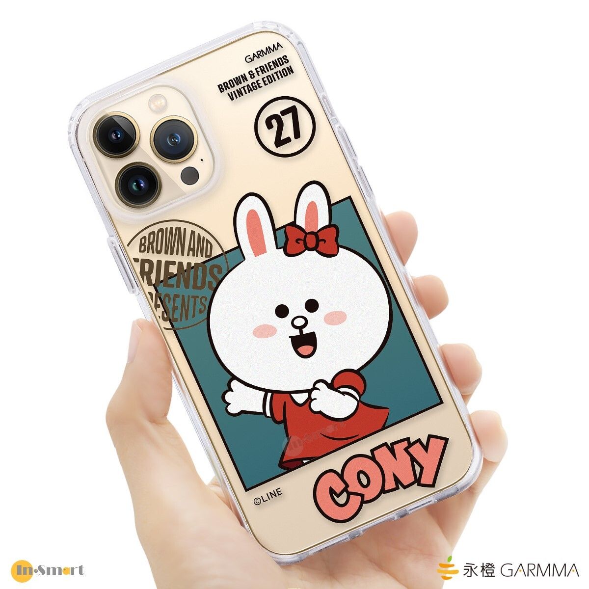 GARMMA Line Friends iPhone 13 保護套 復古系列 8211 一套4個 夥伴 熊大 兔兔 莎莉