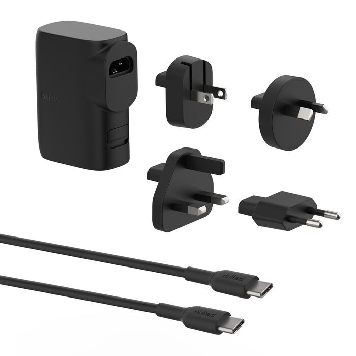 Alternative view of Belkin - BoostCharge 混合式家用充電器 25W + 行動電源 5K + 旅行適配器套件 [BPZ003BT1MBK-B6]