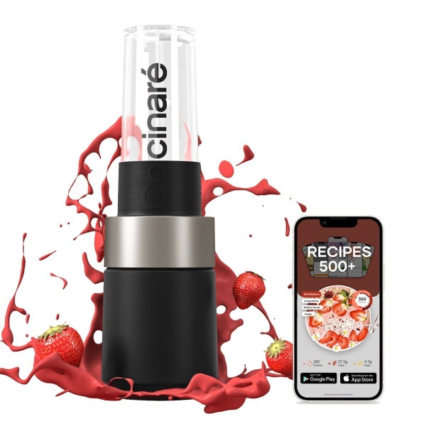 Cocinaré – Blender 紅色 功能強大的便攜式攪拌機 6片鈦合金刀片 - 黑色 Cocinare - Image 2
