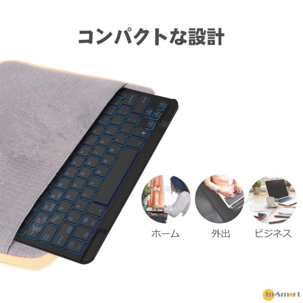 iClever – BK04 7色LED背光藍牙無線鍵盤; 超薄輕巧; 超長操作時間; 兼容 iOS / Android / Mac OS / Windows - Image 7