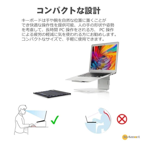 iClever – BK04 7色LED背光藍牙無線鍵盤; 超薄輕巧; 超長操作時間; 兼容 iOS / Android / Mac OS / Windows - Image 6