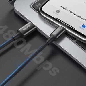 UGREEN 8211 USB-C Lightning MFi 3A iPhone iPad 快速充電數據傳輸 2米 黑色  US171  60752