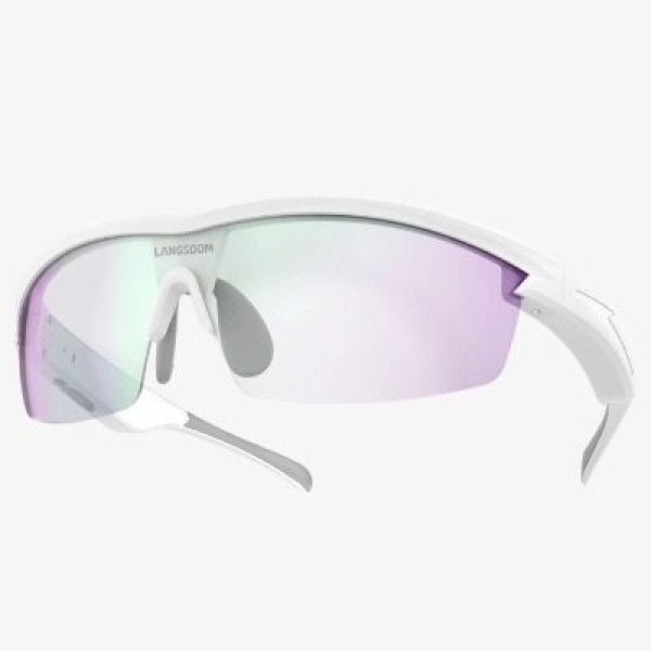 Langsdom - AirNova UV400 IP55 防汗水 藍牙立體聲 運動太陽眼鏡 | 防紫外線 PC 光變太陽鏡片 防反射 - BH01 白色 - Image 2