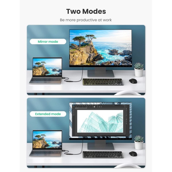 Ugreen - DisplayPort (公) 轉 HDMI (母) 1080p 60Hz 轉接器 25cm | MM137 / 70694 - Image 5