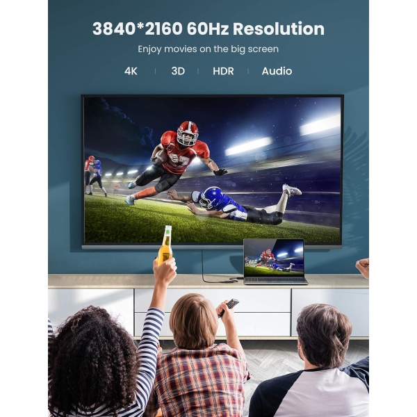Ugreen - DisplayPort (公) 轉 HDMI (母) 1080p 60Hz 轉接器 25cm | MM137 / 70694 - Image 4