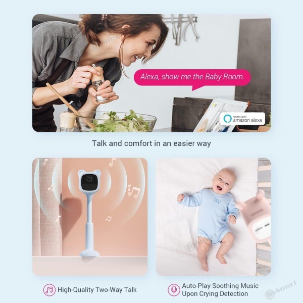 Ezviz – BM1 真無線袖珍磁吸電池嬰兒竉物智能攝錄機 IPCAM 食物級矽膠 哭泣檢測 主動安撫音樂播放 - Image 3
