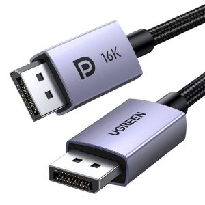 UGREEN - 16K 2xDisplay Port 公對公 16K 30Hz; 10K 60Hz; 8K 120Hz; 4K 1440Hz 80 Gbps 電纜 2米 | DP118 / 15384