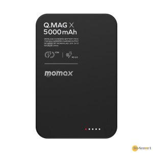 MOMAX 8211 黑色 QMag X 5000mAh 超薄磁吸流動電源 8211 第二代 3C CCC 認證 IP116A