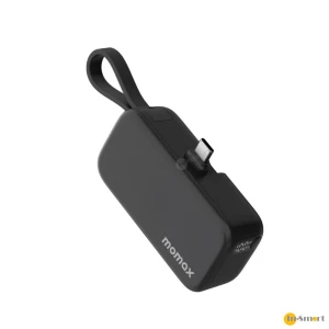 Alternative view of MOMAX - 1-Power Mini 5000mAh 迷你帶線 USB-C 行動電源 (3C CCC 認證) IP130 尿袋 充電 PD 20W LED 電量顯示