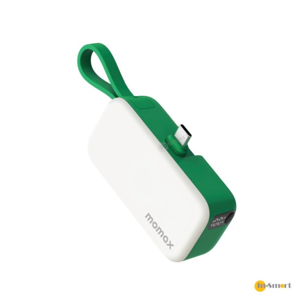MOMAX - 1-Power Mini 5000mAh 迷你帶線 USB-C 行動電源 (3C CCC 認證) IP130 尿袋 充電 PD 20W LED 電量顯示 - Image 2