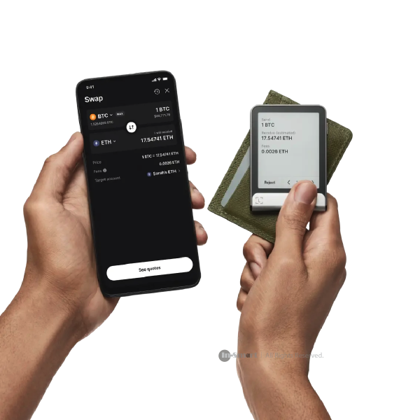 LEDGER – Flex™ E Ink® 安全觸控螢幕 冷錢包 手指錢包 Bitcoin Wallet 比特幣 離線錢包 - 黑色 (特別版包括 US$70 BTC) - Image 2