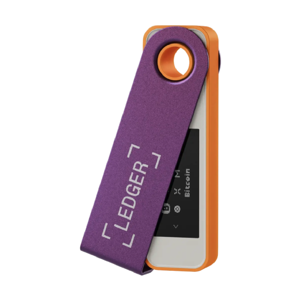 LEDGER – NANO S PLUS 冷錢包 手指錢包 Bitcoin Wallet 比特幣 離線錢包｜升級版 可保管最多100項資產 - 復古遊戲橙紫色 - Image 2