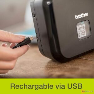 BROTHER PT-P710BT 日系便攜標籤機 手機電腦兩用 內附充電鋰電池 自動裁刀 TZe 護貝標籤帶 35-24mm 藍牙無線連接 USB 有線連接 每秒 20 毫米高速打印 黑色