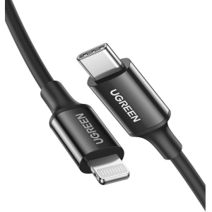 UGREEN - USB-C Lightning MFi 3A iPhone iPad 快速充電數據傳輸 1米 黑色 | US171 / 60751