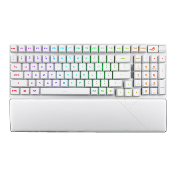 ASUS 華碩 ROG Strix Scope II 96 Wireless RX 光學紅軸機械式鍵盤 (白色)