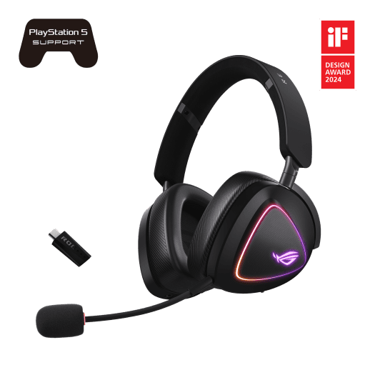 ASUS 華碩 ROG Delta II Wireless 頭戴式無線耳機 (三模連線)(黑色)(PC/PS5)