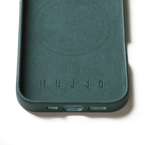 MUJJO - 全皮套手機殼兼容MagSafe適用於iPhone 16 Pro - Livid Green - Image 5