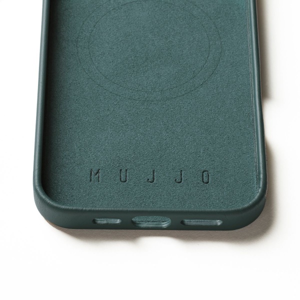 MUJJO - 全皮套手機殼兼容MagSafe適用於iPhone 16 Pro Max - Livid Green - Image 5