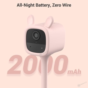 Alternative view of Ezviz – BM1 真無線袖珍磁吸電池嬰兒竉物智能攝錄機 IPCAM 食物級矽膠 哭泣檢測 主動安撫音樂播放 粉紅色