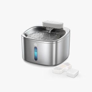 ONEISALL - PW04 3.5L 智能無線寵物充電式飲水機 | 304不鏽鋼 | 超長續航力 60天待機 | 30db 超靜音 | 5層過濾系統 | 香港行貨 1 年保養