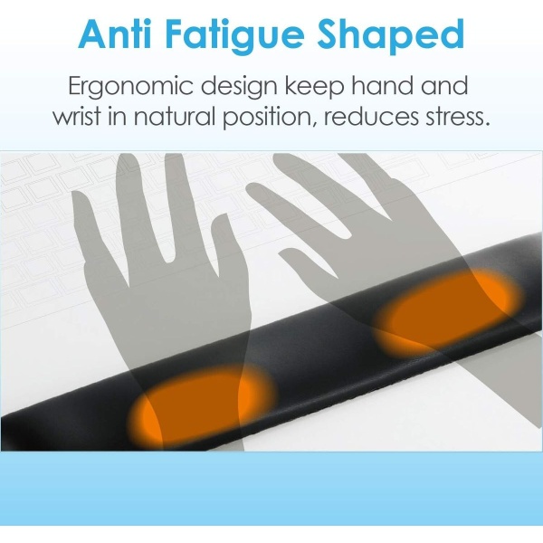 ELECOM – palm rest FITTIO系列 舒適小型手腕墊（長款）黑色 - Image 3