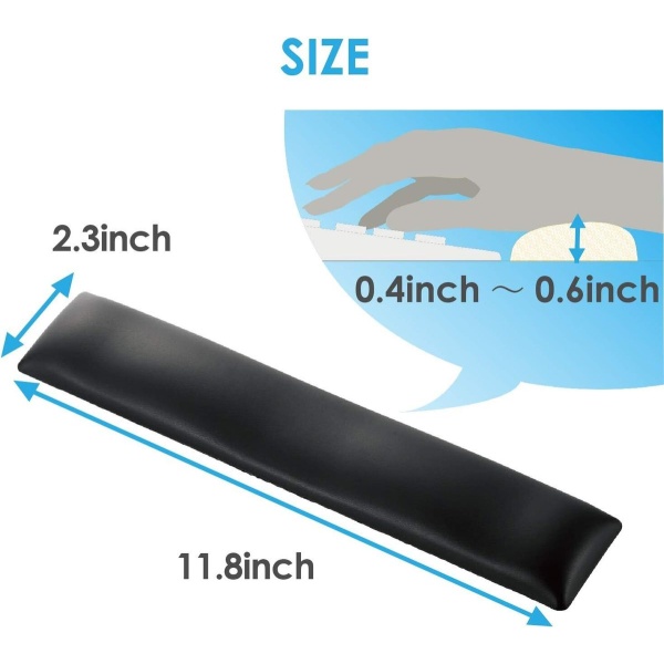 ELECOM – palm rest FITTIO系列 舒適小型手腕墊（長款）黑色 - Image 5