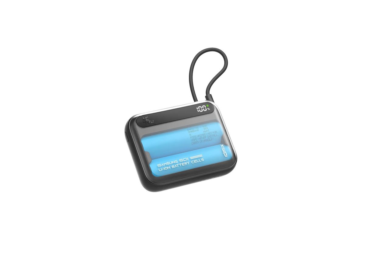 Idmix Q10 Pro IV 磁吸無線充電移動電源 10000mAh Samsung 授權 21700 鋰聚電池 PD 45W快充 3C CCC 認證電池 8211 黑色
