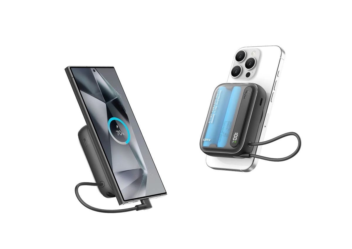 Idmix Q10 Pro IV 磁吸無線充電移動電源 10000mAh Samsung 授權 21700 鋰聚電池 PD 45W快充 3C CCC 認證電池 8211 黑色