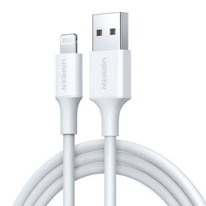 UGREEN - USB-A Lightning MFi 2.4A iPhone iPad 快速充電數據傳輸 2米 白色 | US155 / 20730