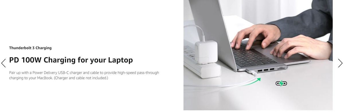 UGREEN 8211 6合2 USB C 集線器適用於 MacBook ProAir  6 IN 2  100W  SD TF  3x USB 30  Thunderbolt 3 6K 60Hz  CM25