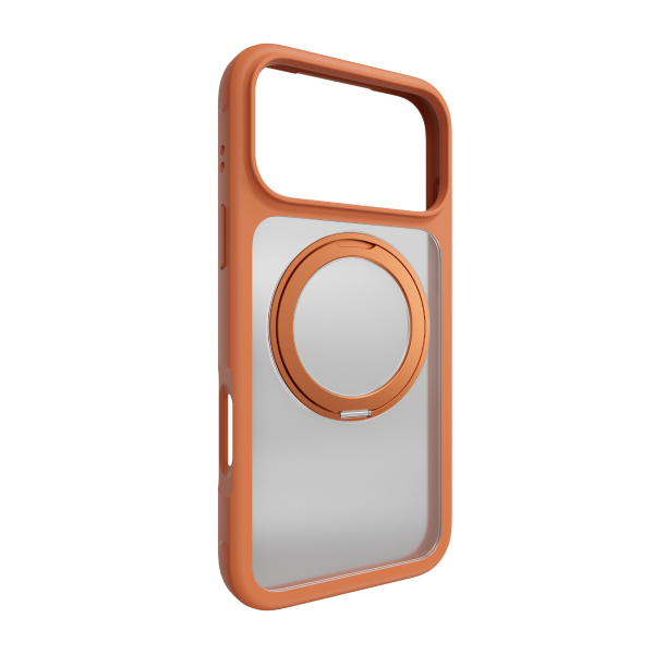 MAGEASY iPhone 17 Pro Max - MagStand 360 M 磁吸旋轉支架防摔手機殼（支援MagSafe）- 珊瑚 - Image 6