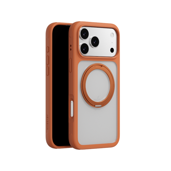 MAGEASY iPhone 17 Pro Max - MagStand 360 M 磁吸旋轉支架防摔手機殼（支援MagSafe）- 珊瑚 - Image 3