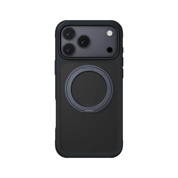 MAGEASY iPhone 17 Pro Max - MagStand 360 M 磁吸旋轉支架防摔手機殼（支援MagSafe）- 午夜