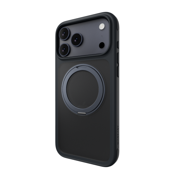 MAGEASY iPhone 17 Pro Max - MagStand 360 M 磁吸旋轉支架防摔手機殼（支援MagSafe）- 午夜 - Image 2