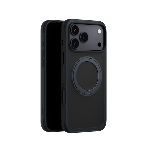 MAGEASY iPhone 17 Pro Max - MagStand 360 M 磁吸旋轉支架防摔手機殼（支援MagSafe）- 午夜 - Image 6
