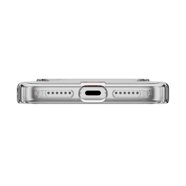 MAGEASY iPhone 17 Pro Max - Bright M 不發黃軍規磁吸透明殼（支援MagSafe）- 透明/珊瑚磁圈 - Image 5