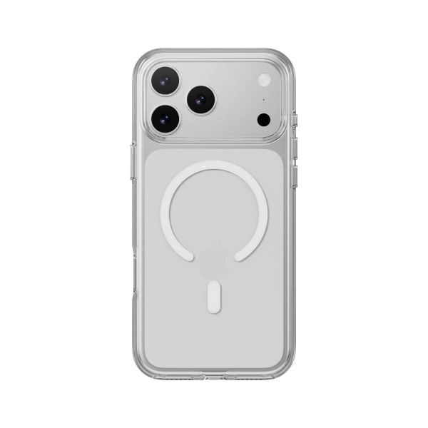 MAGEASY iPhone 17 Pro - Max Bright M 不發黃軍規磁吸透明殼（支援MagSafe）- 透明/白磁圈